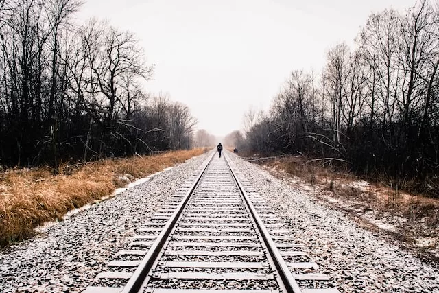 Walking on the tracks alone