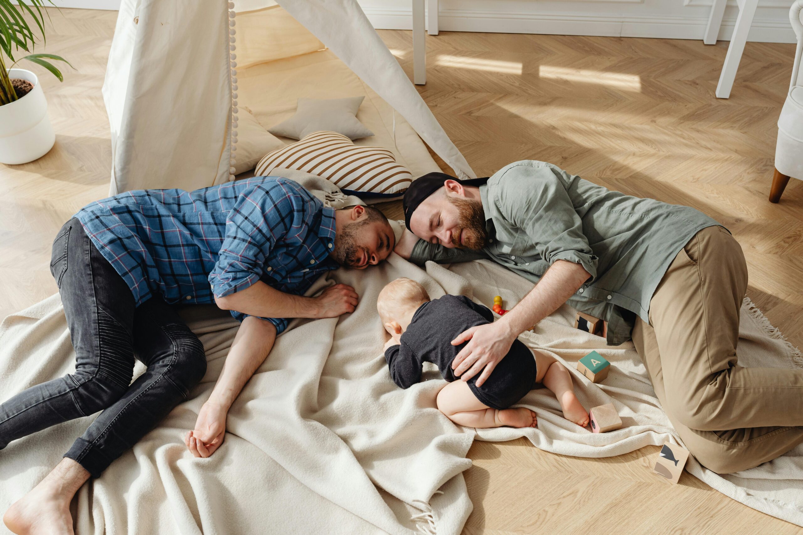 Couple with their baby